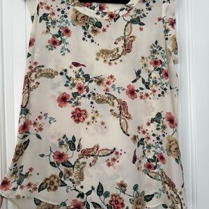 Pleione Floral Blouse - Cream and Pink